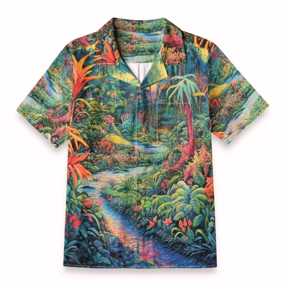 Vibrant Rainforest Jungle Shirt – Tropical Nature Hawaiian Shirt