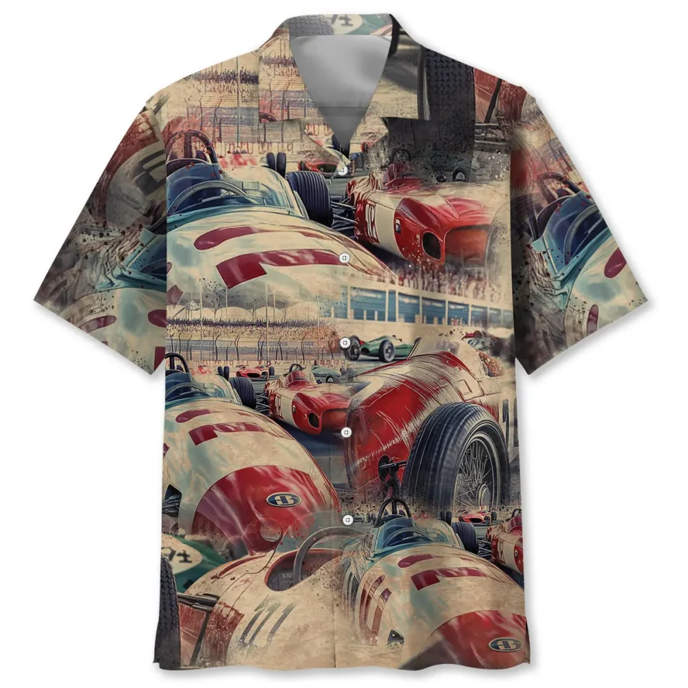 1950's European Racing Car Hawaiian Shirt BGR2765001 - Boogor
