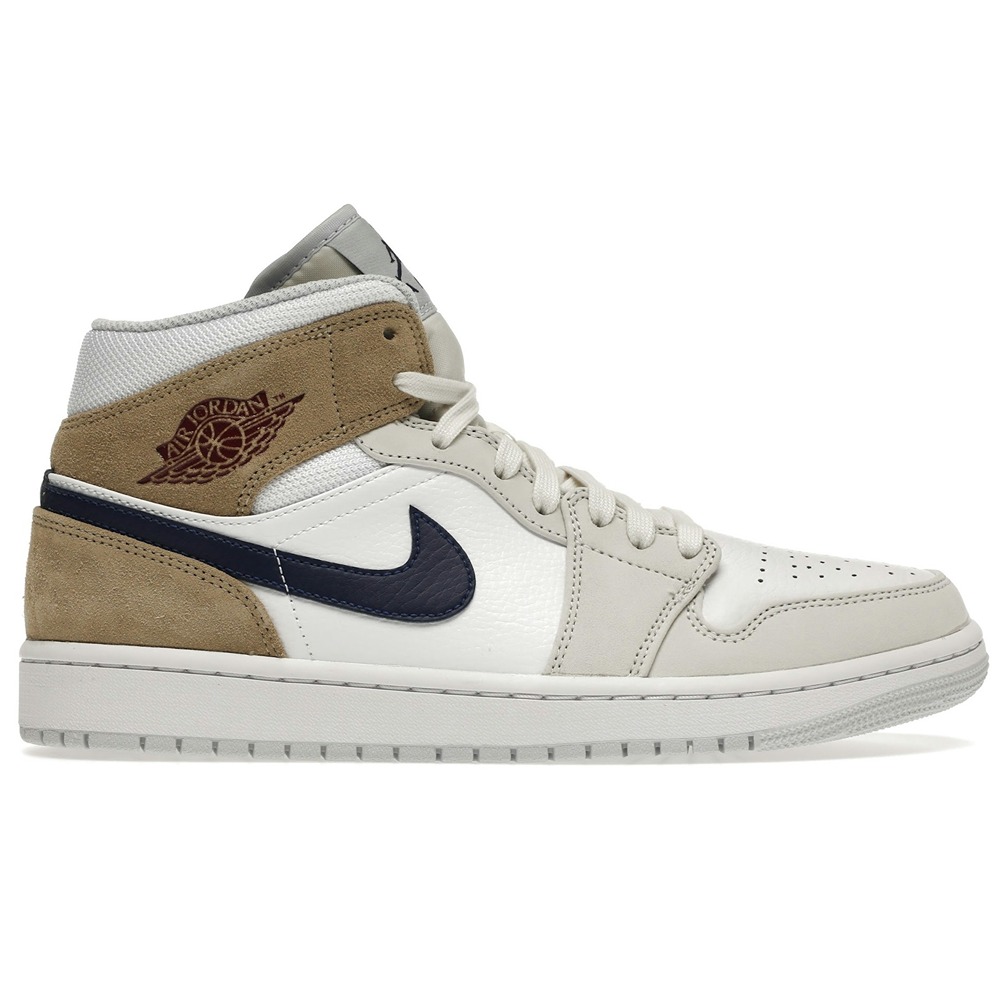 Air Jordan 1 Mid White Khaki Blue Void DO6726-100
