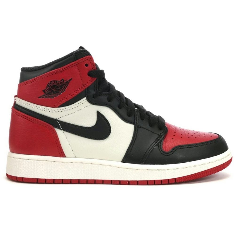 Air Jordan 1 Retro High OG BG Bred Toe (Grade-School-Boy) 575441-610