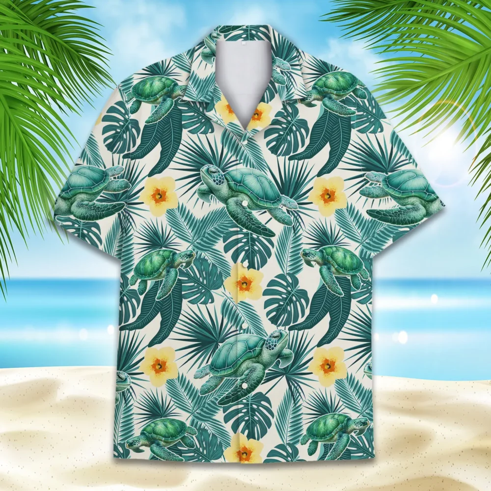 Tropical Turtle Unisex Hawaiian Shirt Aloha Shirt BGR2765691 - Boogor