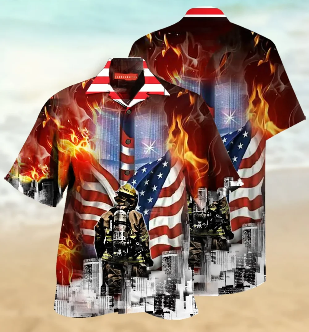 Always Remember Firefighter Hawaiian Shirt BGR2765486 - Boogor