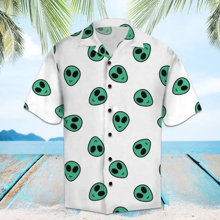 Amazing Alien Hawaiian Shirt Summer Button Up BGR2765480 - Boogor