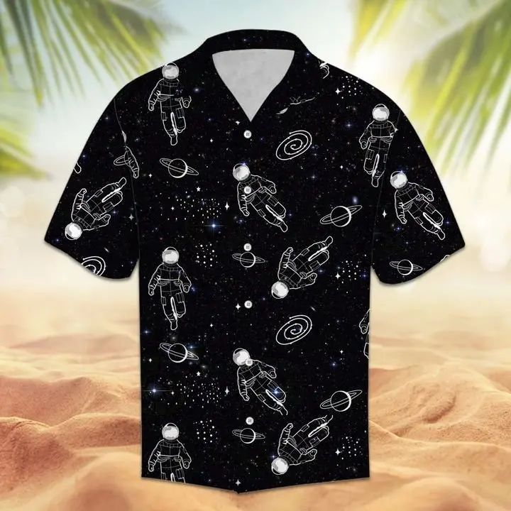 Amazing Astronaut Galaxy Hawaiian Shirt Summer Button Up BGR2765475 - Boogor