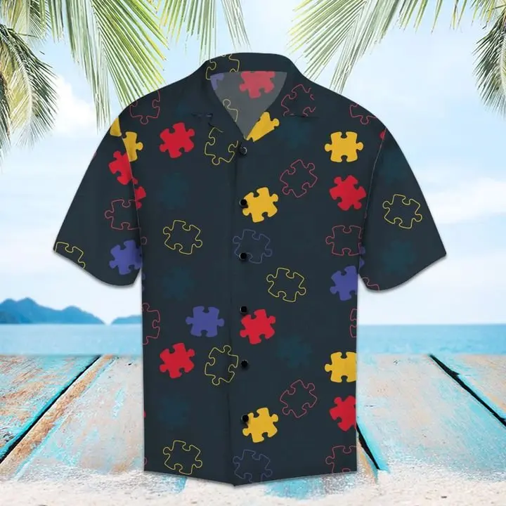 Amazing Autism Hawaiian Shirt Summer Button Up BGR2765476 - Boogor
