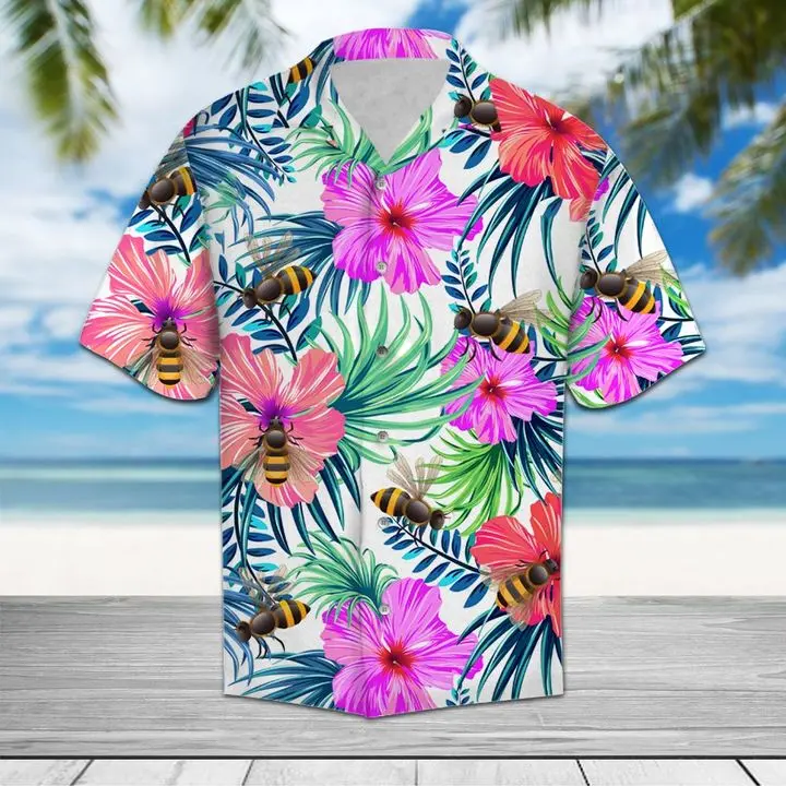 Amazing Bee Hawaiian Shirt Summer Button Up BGR2765470 - Boogor