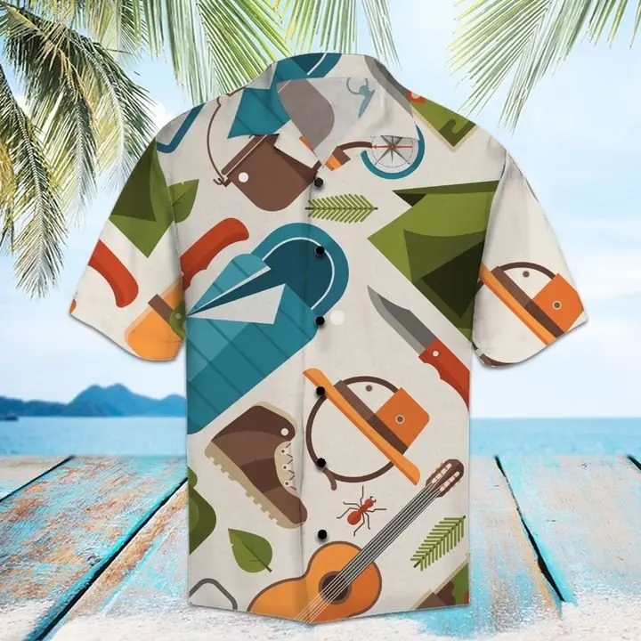 Amazing Camping Hawaiian Shirt Summer Button Up BGR2765487 - Boogor
