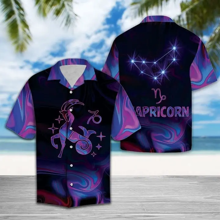 Amazing Capricorn Horoscope Hawaiian Shirt Summer Button Up BGR2765422 - Boogor