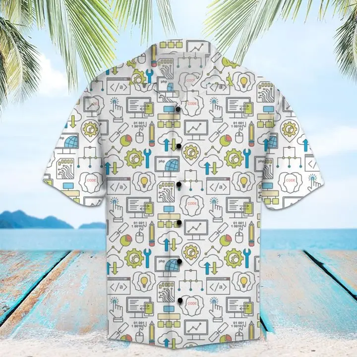 Amazing Computer Program Hawaiian Shirt Summer Button Up BGR2765416 - Boogor