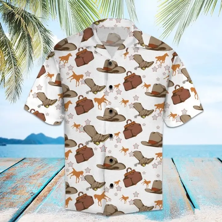 Amazing Cowboy Hawaiian Shirt Summer Button Up BGR2765417 - Boogor