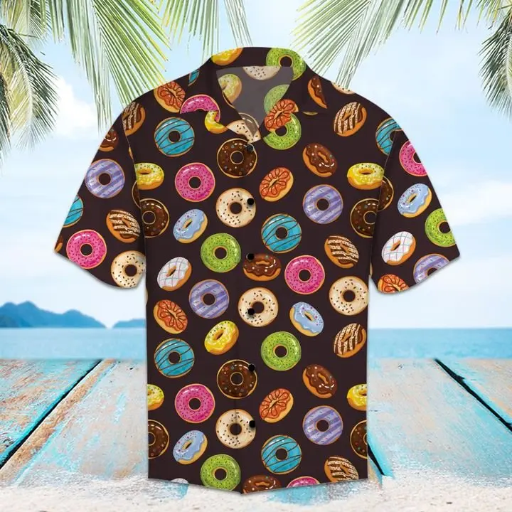 Amazing Donut Hawaiian Shirt Summer Button Up BGR2765518 - Boogor