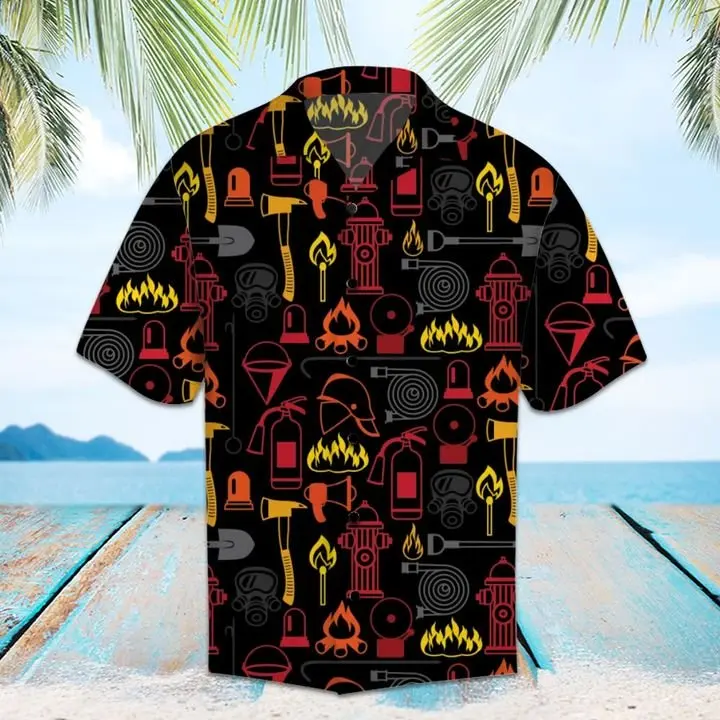 Amazing Firefighter Hawaiian Shirt Summer Button Up BGR2765515 - Boogor