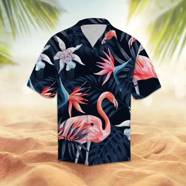 Amazing Flamingo Hawaiian Shirt Summer Button Up BGR2765513 - Boogor