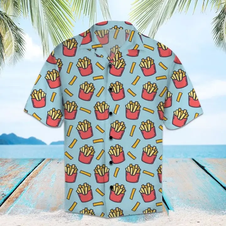 Amazing French Fries Hawaiian Shirt Summer Button Up BGR2765510 - Boogor