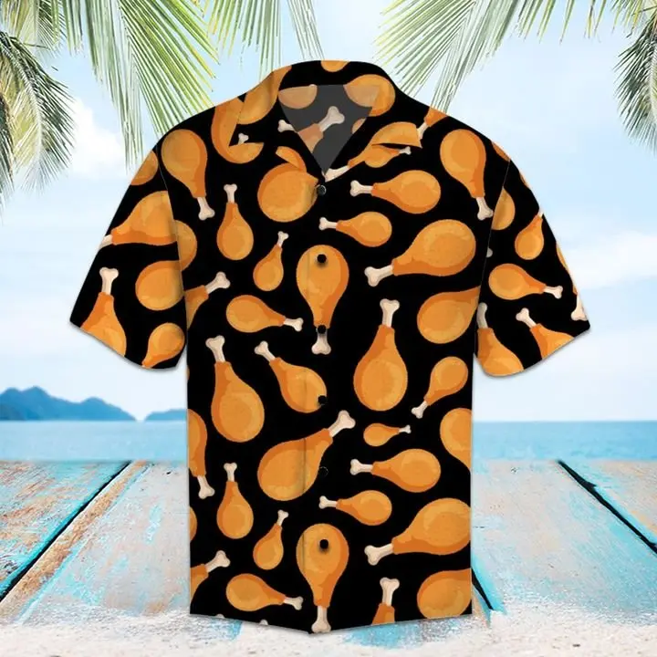 Amazing Fried Chicken Hawaiian Shirt Summer Button Up BGR2765511 - Boogor
