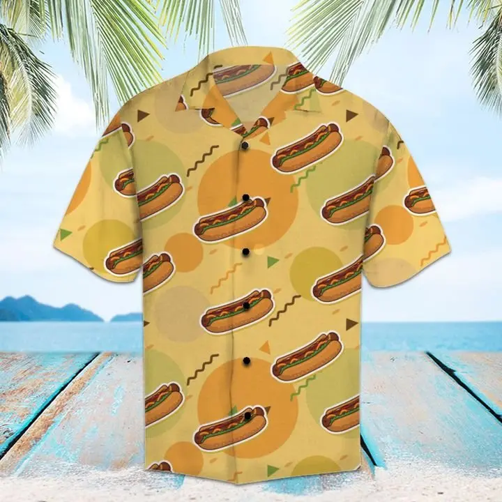 Amazing Hot Dog Hawaiian Shirt Summer Button Up BGR2765536 - Boogor