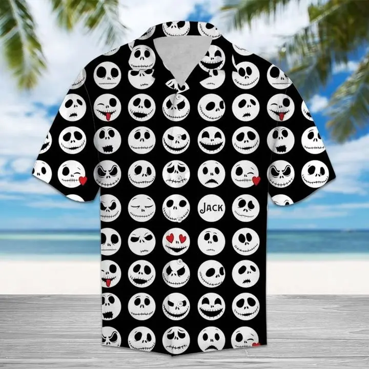 Amazing Jack Skellington Hawaiian Shirt Summer Button Up BGR2765556 - Boogor