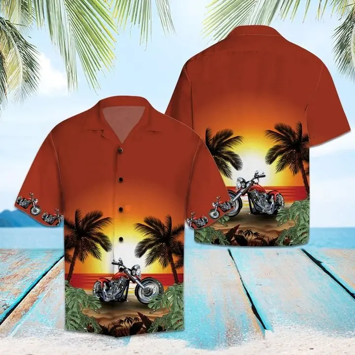 Amazing Legend Motorcycles Hawaiian Shirt Summer Button Up BGR2765550 - Boogor