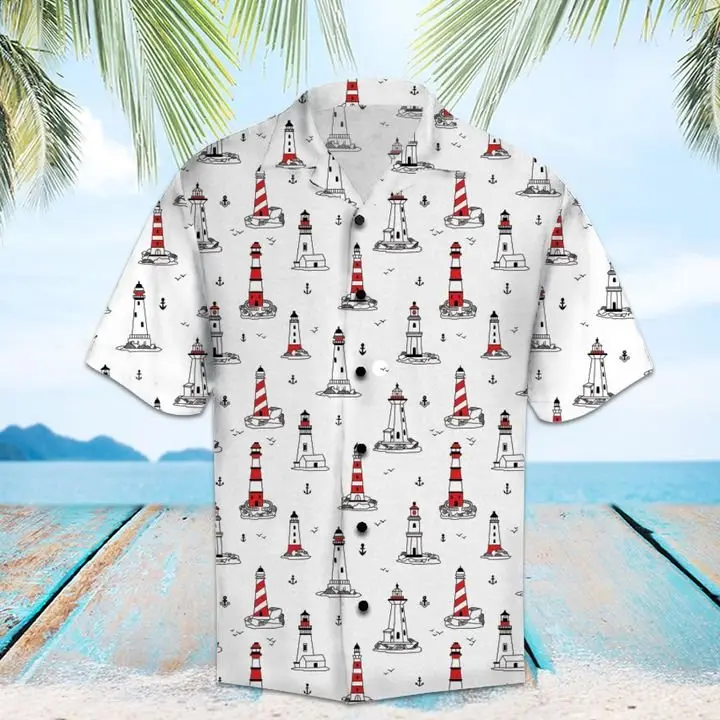 Amazing Lighthouse Hawaiian Shirt Summer Button Up BGR2765433 - Boogor