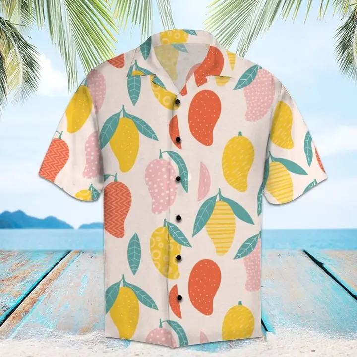 Amazing Mango Hawaiian Shirt Summer Button Up BGR2765430 - Boogor