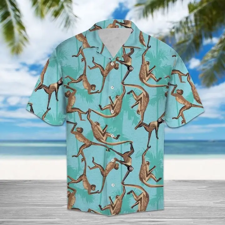Amazing Monkey Hawaiian Shirt Summer Button Up BGR2765533 - Boogor
