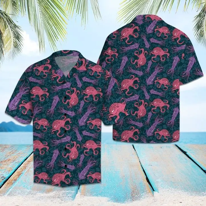 Amazing Octopus Hawaiian Shirt Summer Button Up BGR2765524 - Boogor