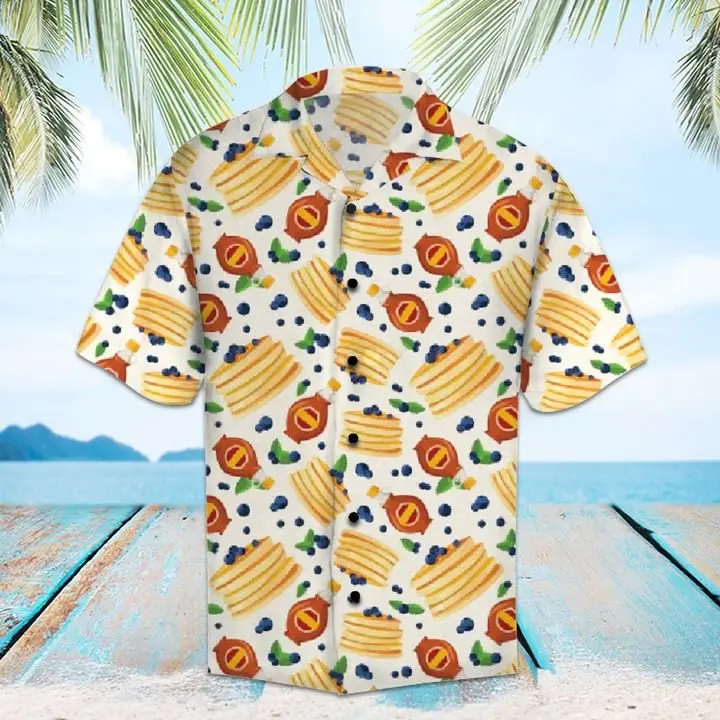 Amazing Pancakes Hawaiian Shirt Summer Button Up BGR2765525 - Boogor