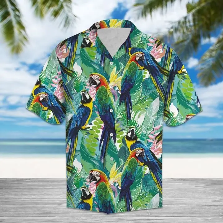 Amazing Parrot Hawaiian Shirt Summer Button Up BGR2765412 - Boogor
