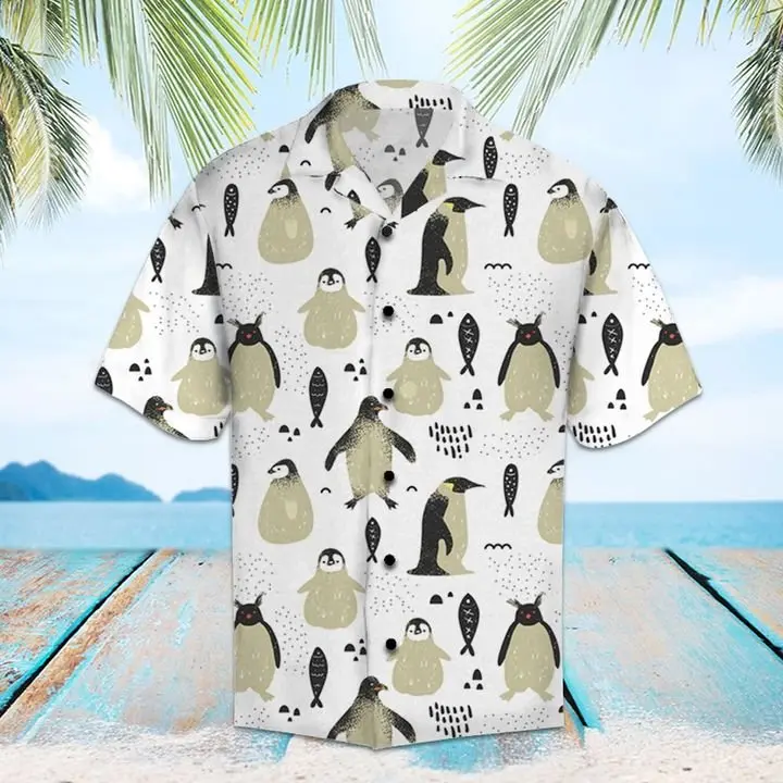 Amazing Penguin Hawaiian Shirt Summer Button Up BGR2765409 - Boogor