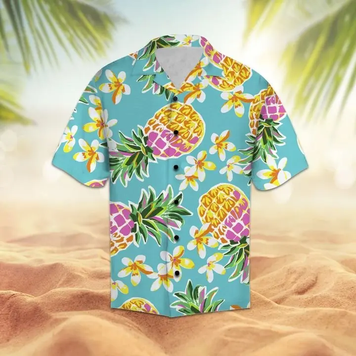 Amazing Pineapple Hawaiian Shirt Summer Button Up BGR2765407 - Boogor