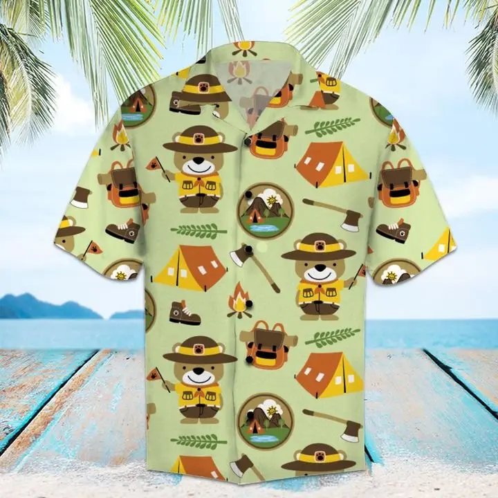 Amazing Scout Hawaiian Shirt Summer Button Up BGR2765500 - Boogor