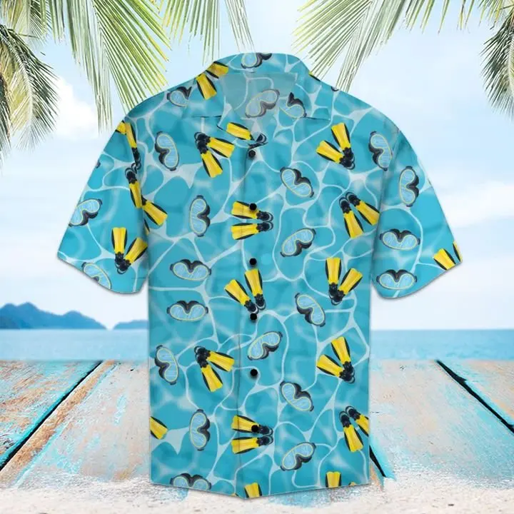 Amazing Scuba Diving Hawaiian Shirt Summer Button Up BGR2765501 - Boogor