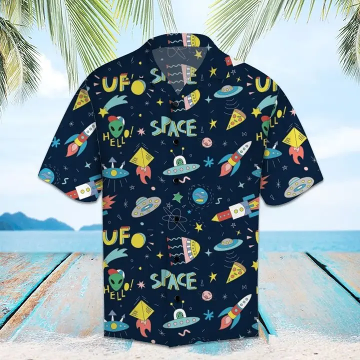 Amazing Space Force Hawaiian Shirt Summer Button Up BGR2765389 - Boogor