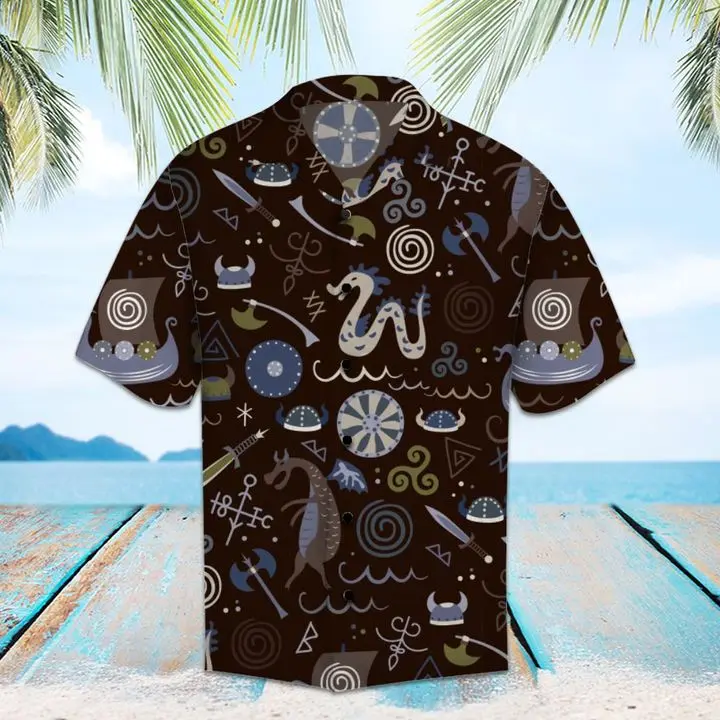 Amazing Viking Hawaiian Shirt Summer Button Up BGR2765564 - Boogor