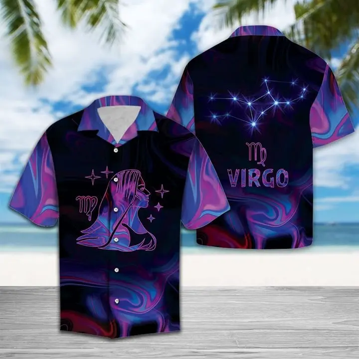 Amazing Virgo Horoscope Hawaiian Shirt Summer Button Up BGR2765561 - Boogor