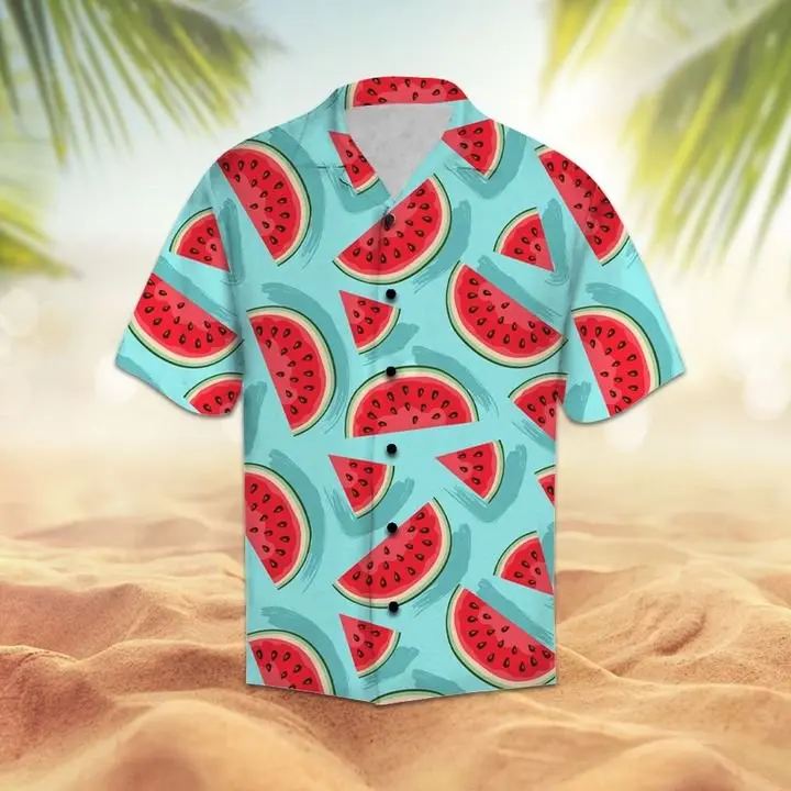 Amazing Watermelon Hawaiian Shirt Summer Button Up BGR2765559 - Boogor