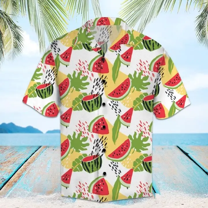 Amazing Watermelon Hawaiian Shirt Summer Button Up BGR2765560 - Boogor