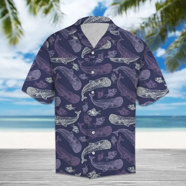 Amazing Whale Hawaiian Shirt Summer Button Up BGR2765558 - Boogor