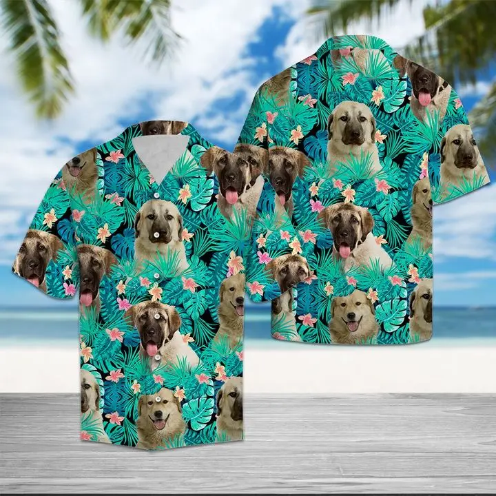 Anatolian Shepherd Dog Tropical Hawaiian Shirt Summer Button Up BGR2765576 - Boogor