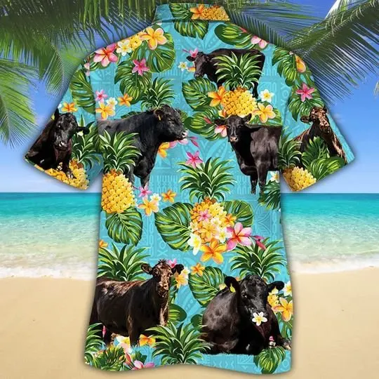 Angus Cattle Pineapple Hawaiian Shirt BGR2765570 - Boogor