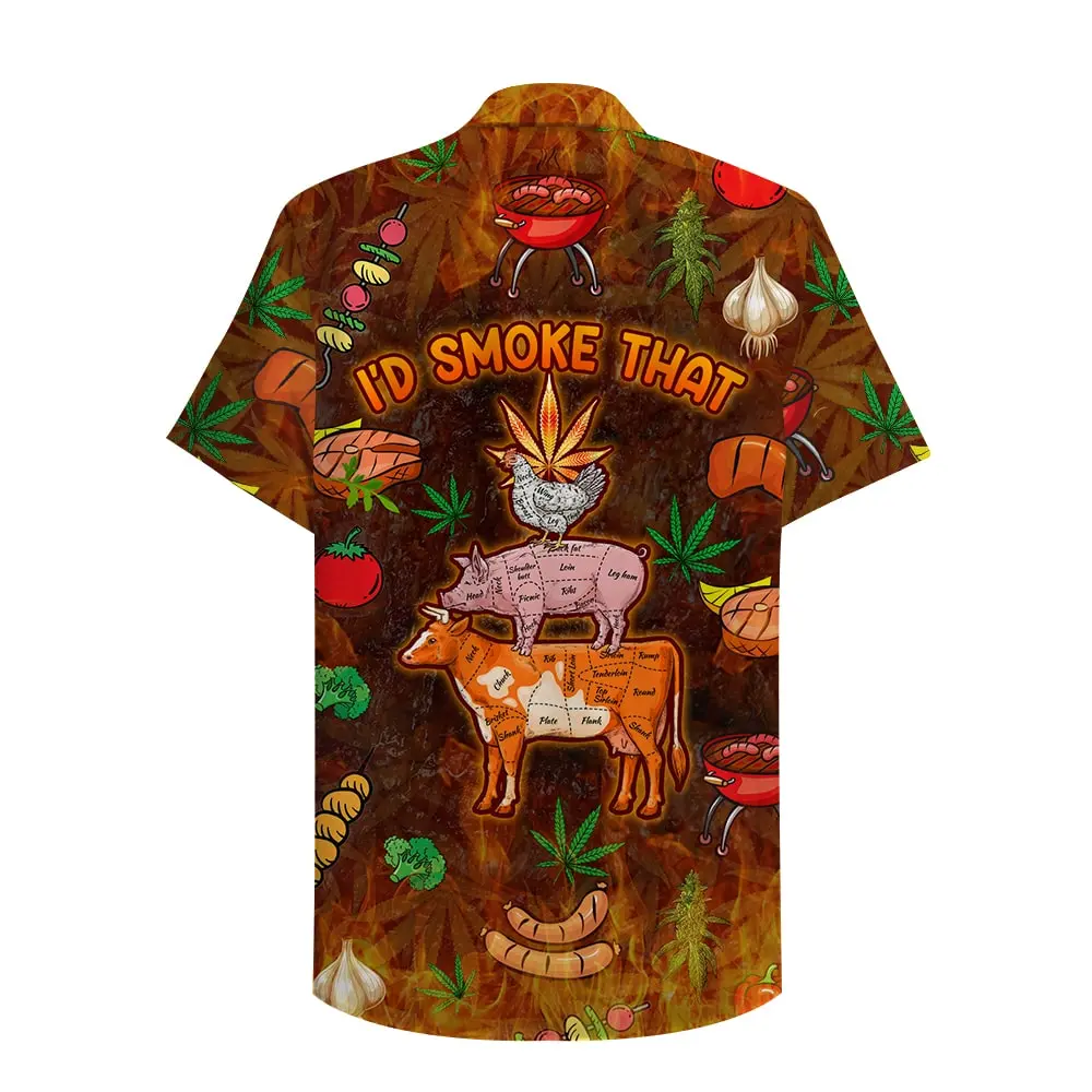 Bbq I'd Smoke That Unisex Hawaiian Shirt Aloha Shirt BGR2765652 - Boogor