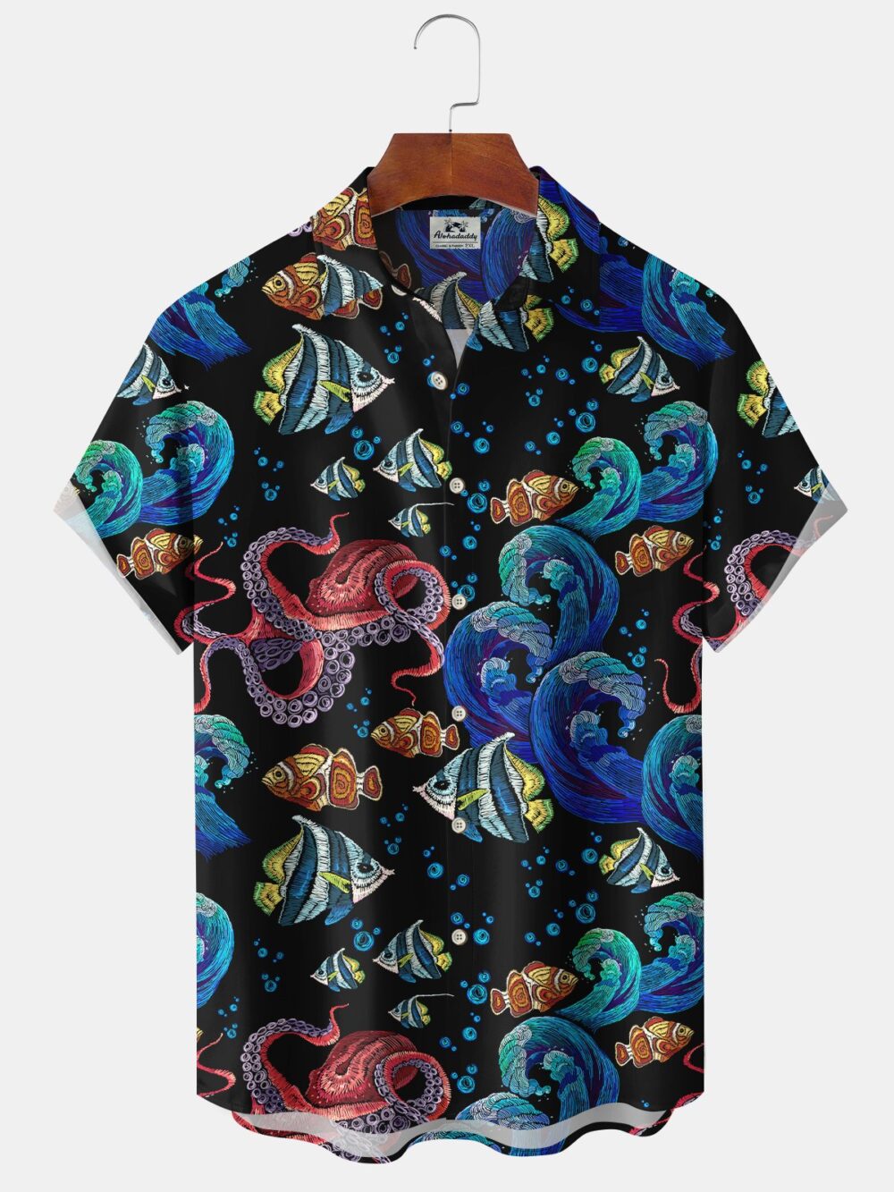 Beach Vacation Sea Life Octopus Tropical Fish Hawaiian Aloha Hawaiian Shirt BGR2765270 - Boogor