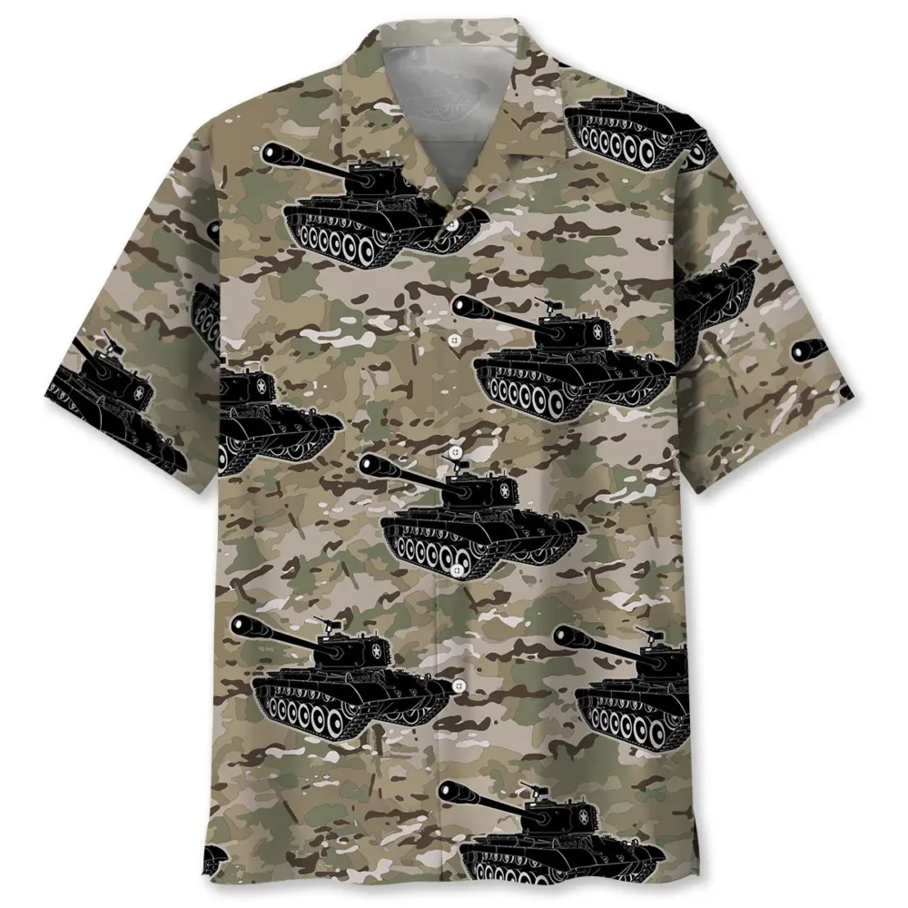 Camo Tank M4 Hawaiian Shirt BGR2764848 - Boogor