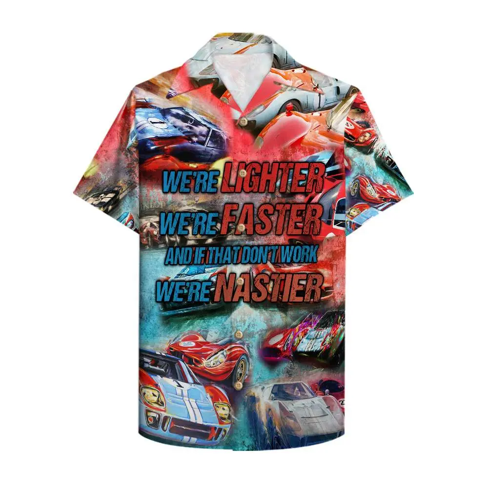 Car Racing We're lighter we're faster Unisex Hawaiian Shirt Aloha Shirt Summer Vibe BGR2765620 - Boogor