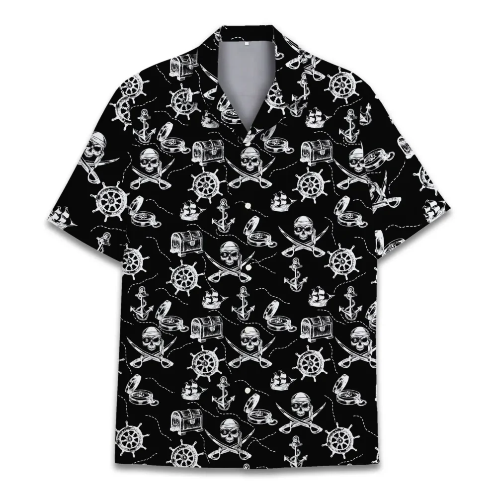 Pirate Unisex Hawaiian Shirt Aloha Shirt BGR2765674 - Boogor