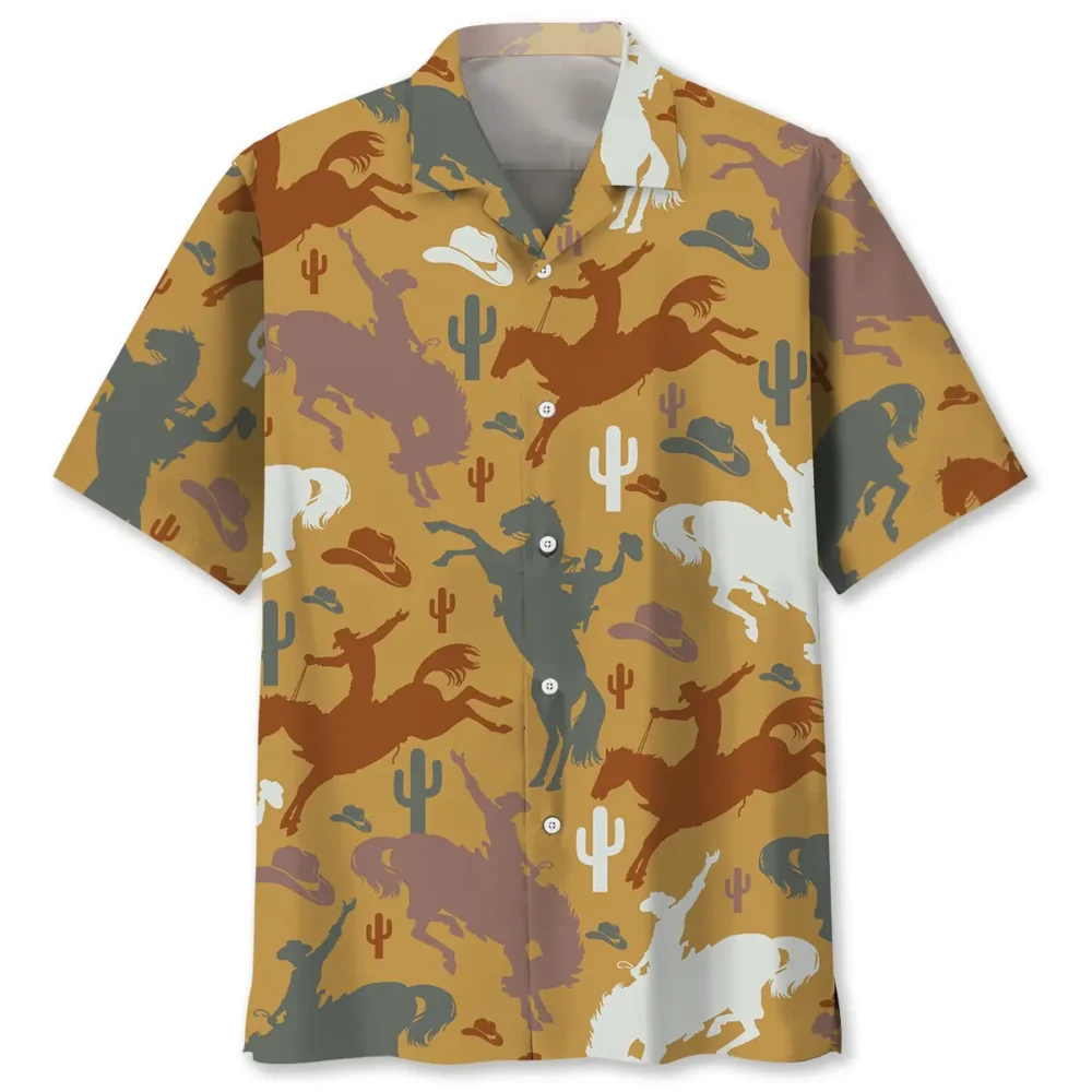 Colorful Cowboy Hawaiian Shirt BGR2764745 - Boogor