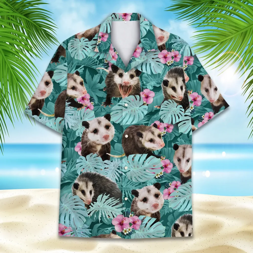 Tropical Opossum Unisex Hawaiian Shirt Aloha Shirt BGR2765698 - Boogor
