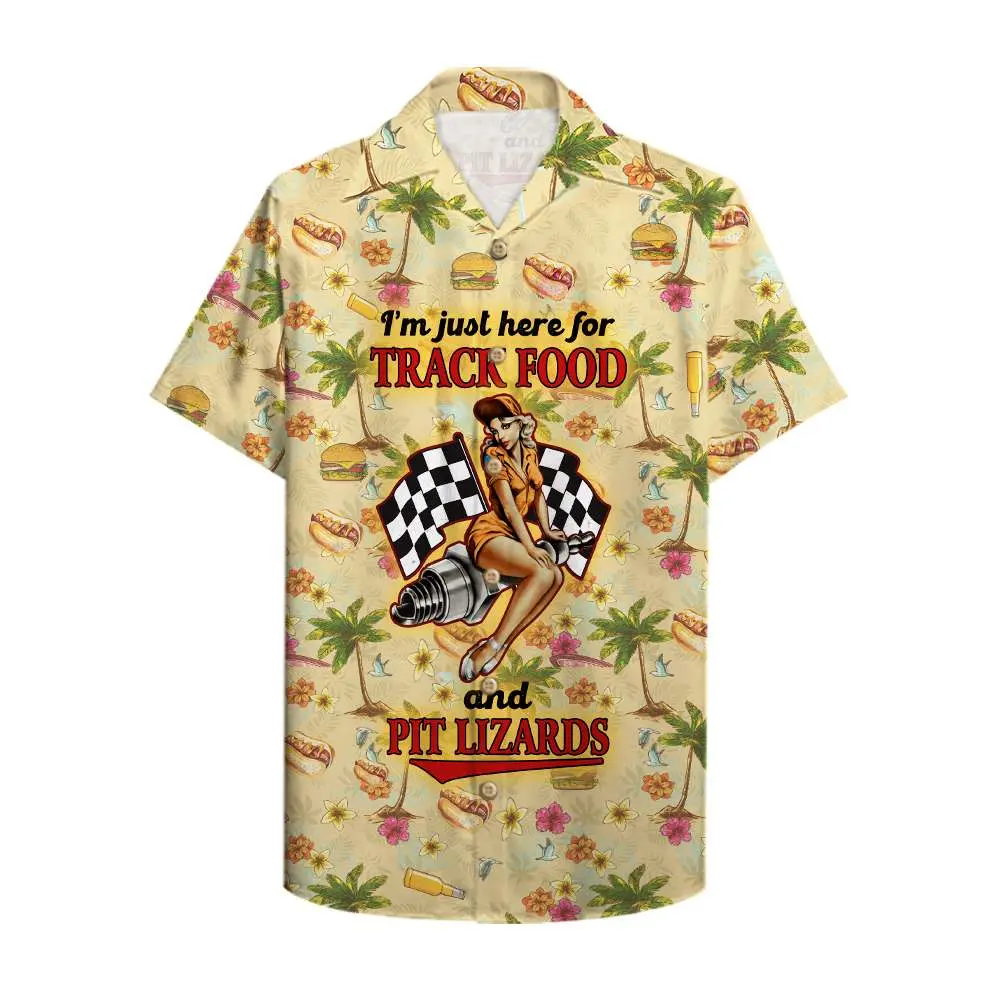 Dirt track racing I am just here for track food and pit lizards Unisex Hawaiian Shirt Aloha Shirt Summer Vibe BGR2765629 - Boogor