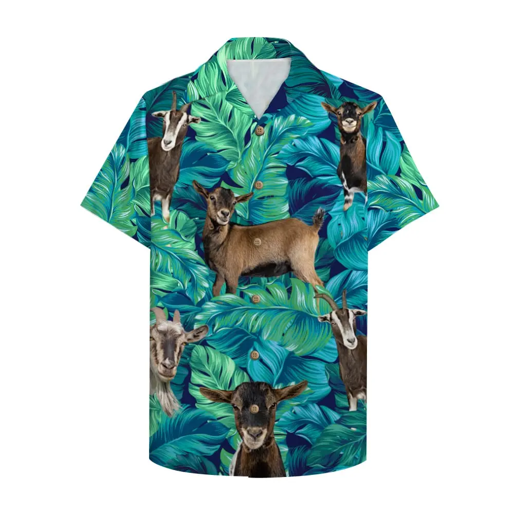 Farmer Goat Unisex Hawaiian Shirt Aloha Shirt With Goat Pattern BGR2765638 - Boogor