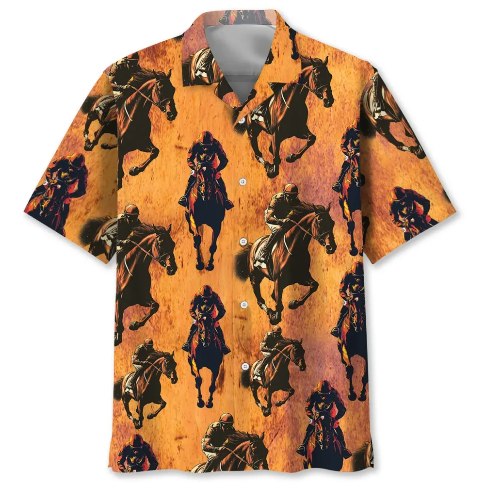 Fiery Horse Racing Hawaiian Shirt BGR2764777 - Boogor